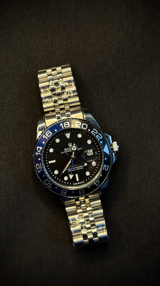 Rolex GMT Master II Vintage Premium Copy(Blue & Black Bezel)